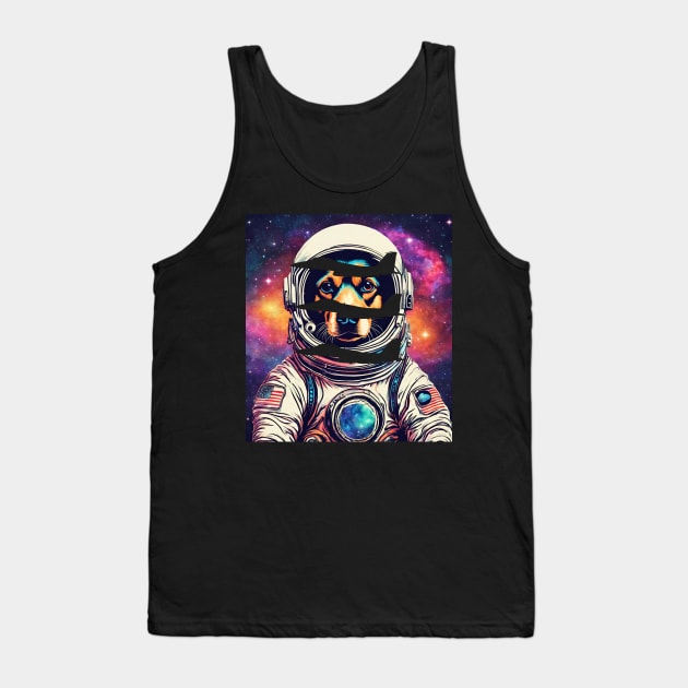 Space Dog Strike Eagle Tank Top by Mudhen Memes